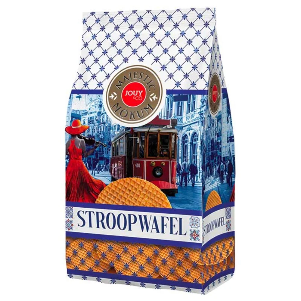 Majestic Mokum Stroopwafel, waffle ripieni di caramello al burro da 200g