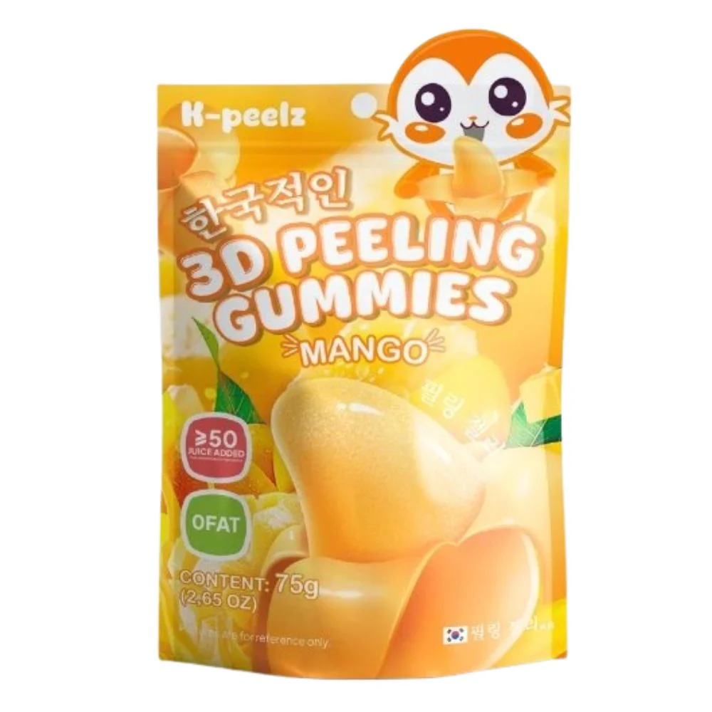 K-peelz 3D Peeling Gummies Mango, caramelle gommose al gusto di mango da 75g
