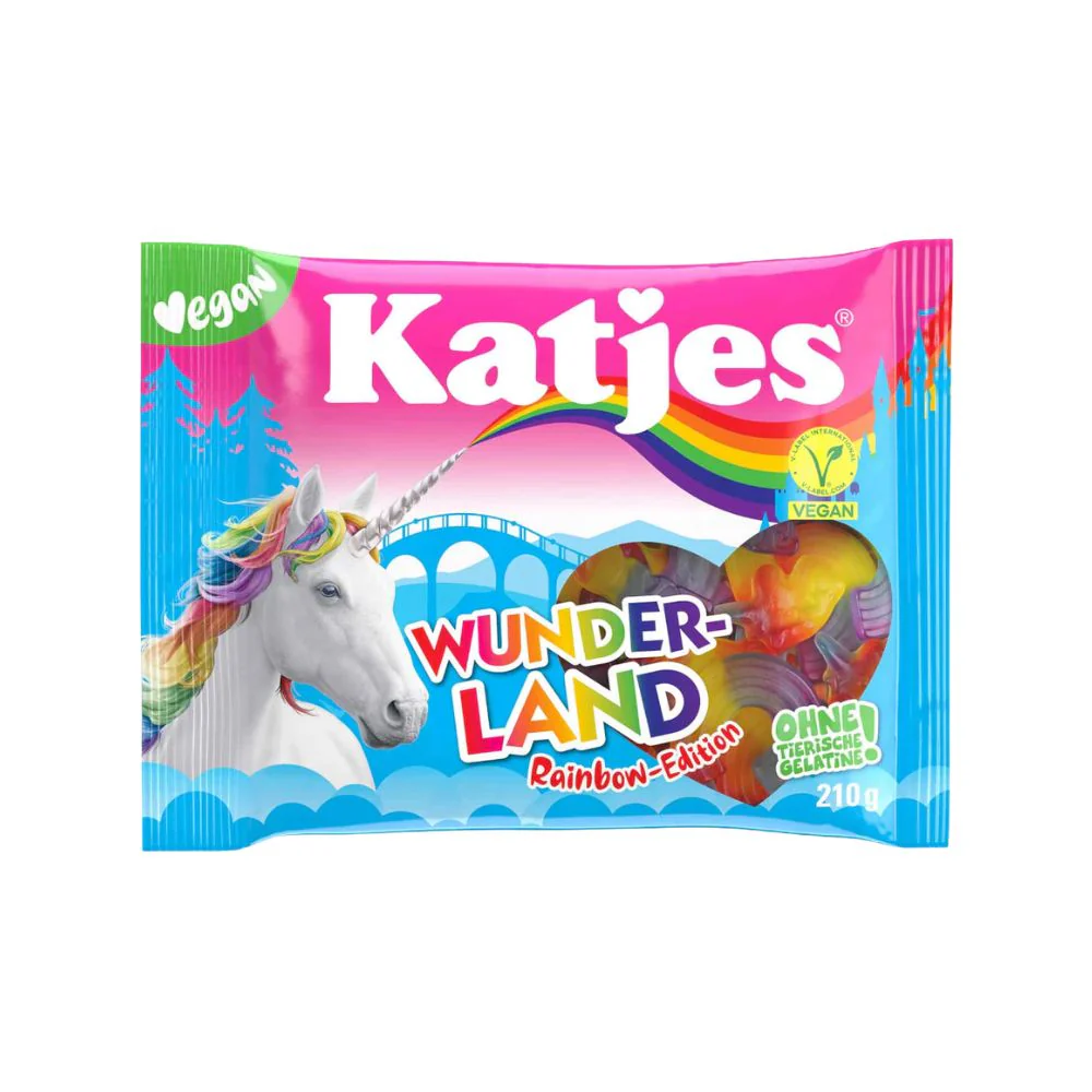 Katjes Wunder-land Rainbow-Edition, caramelle gommose al gusto di frutta da 210g