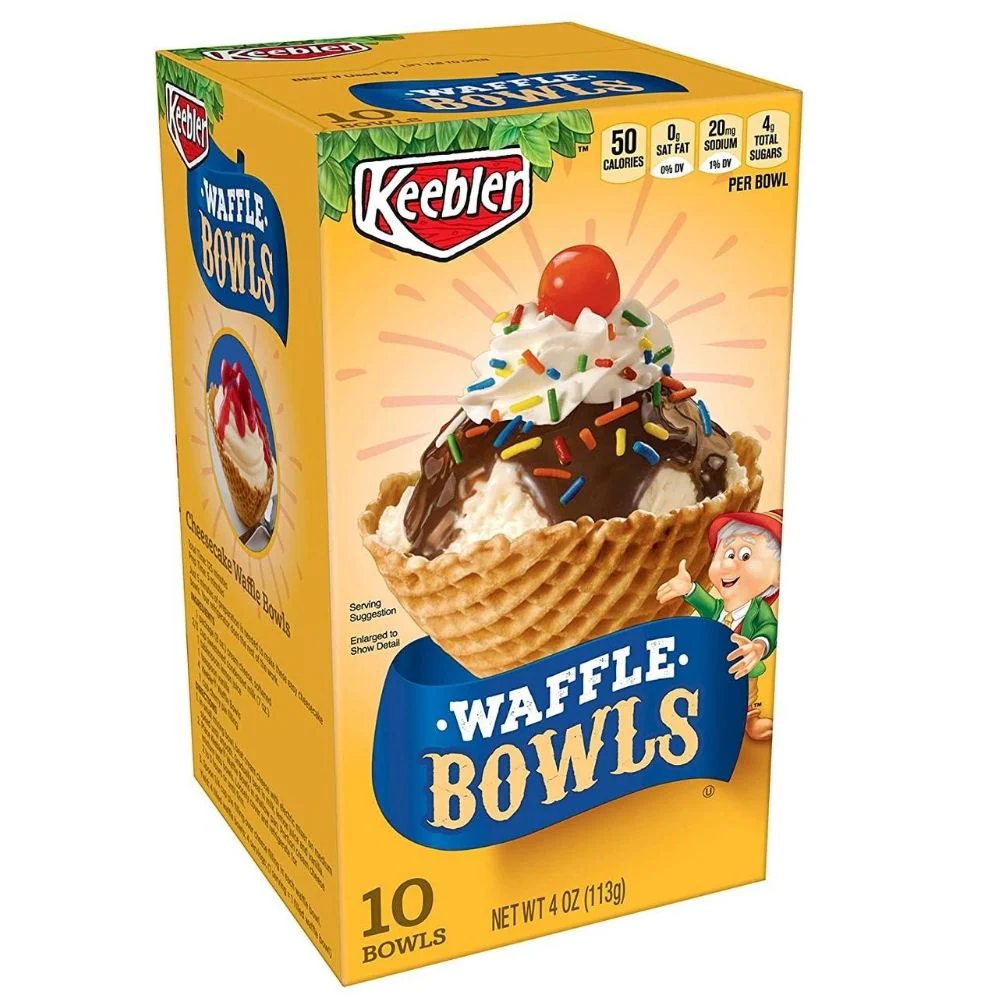 Keebler Waffle Cone Bowls, coni per gelato da 113g