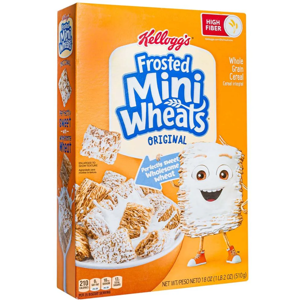 Kellogg's Frosted Mini Wheats Cereal, cereali integrali con glassa da 510g