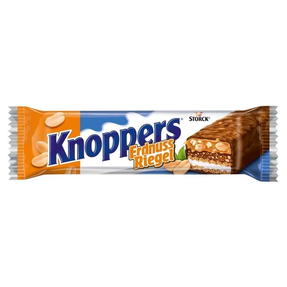 Knoppers Erdnuss Riegel, wafer al cioccolato con burro d'arachidi da 40g