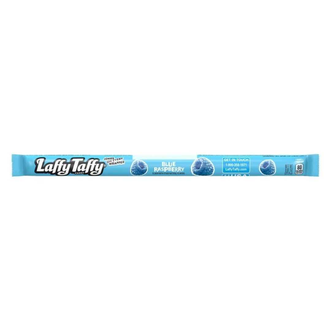 Laffy Taffy Blue Raspberry, caramella gommosa al mirtillo da 23g