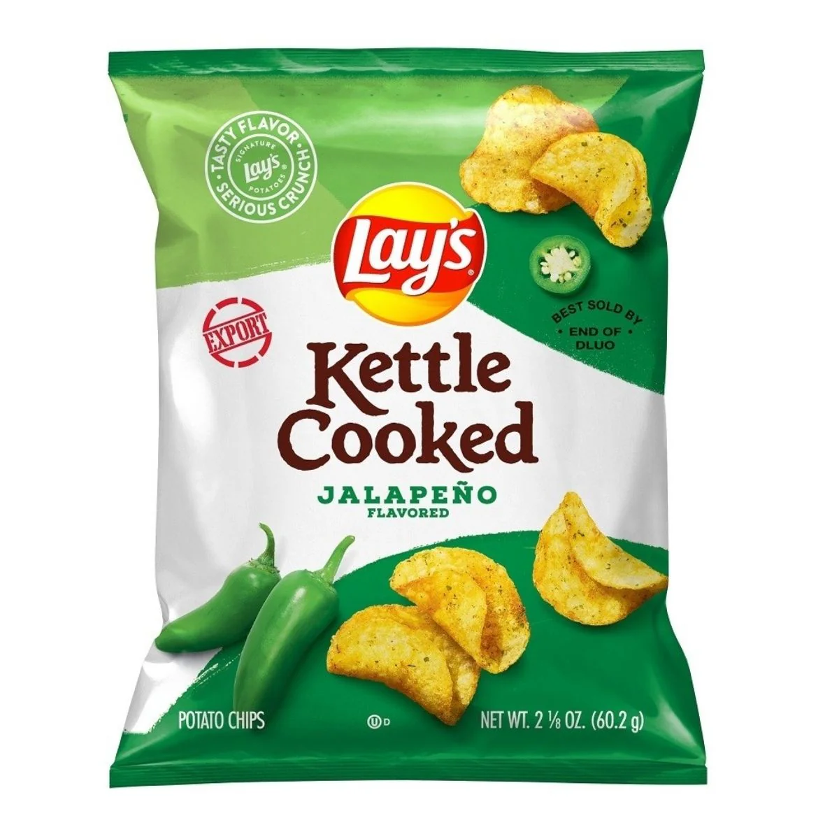 Lay's Kettle Cooked Jalapeño, patatine al peperoncino jalapeño da 60g
