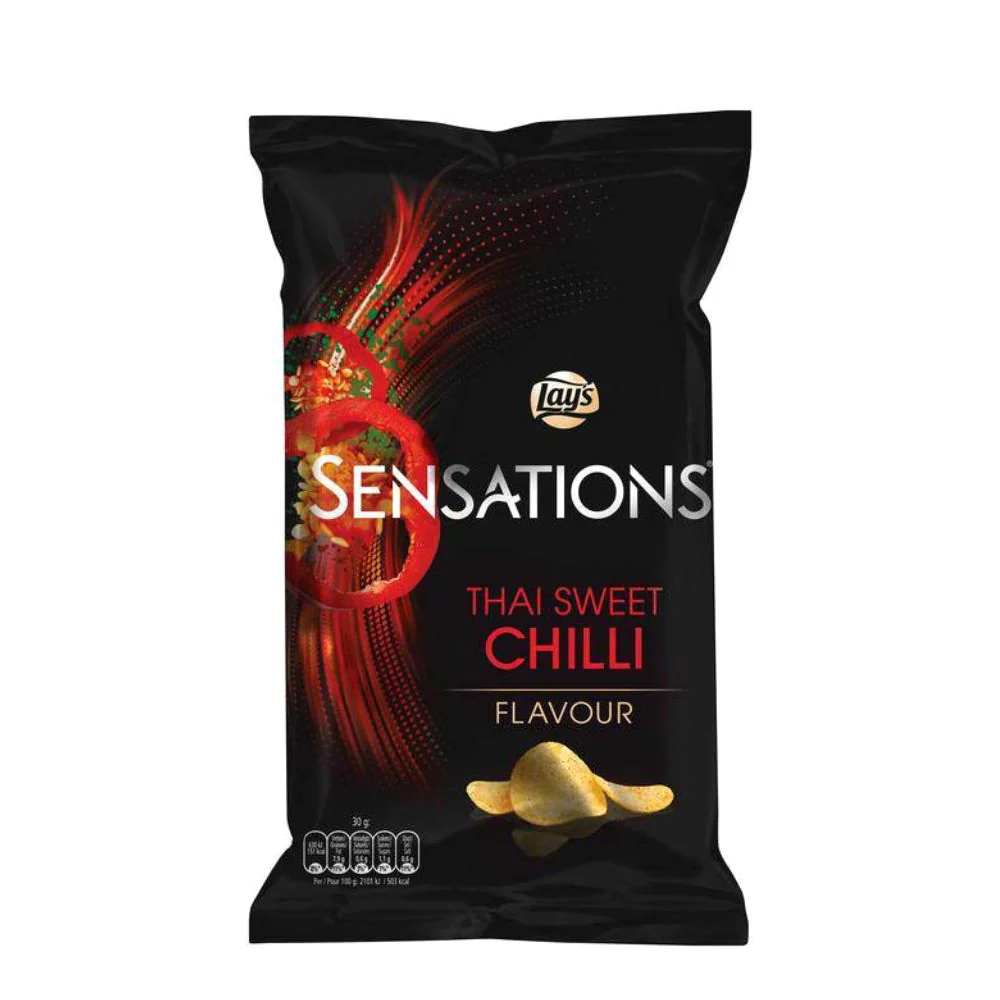 Lay's Sensations Thai Sweet Chili Flavour, patatine al sapore di peperoncino thai da 40g
