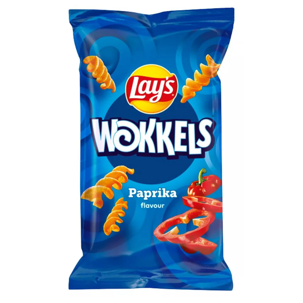 Lay's Wokkels Paprika Flavour, patatine al gusto di pomodoro e paprika da 30g