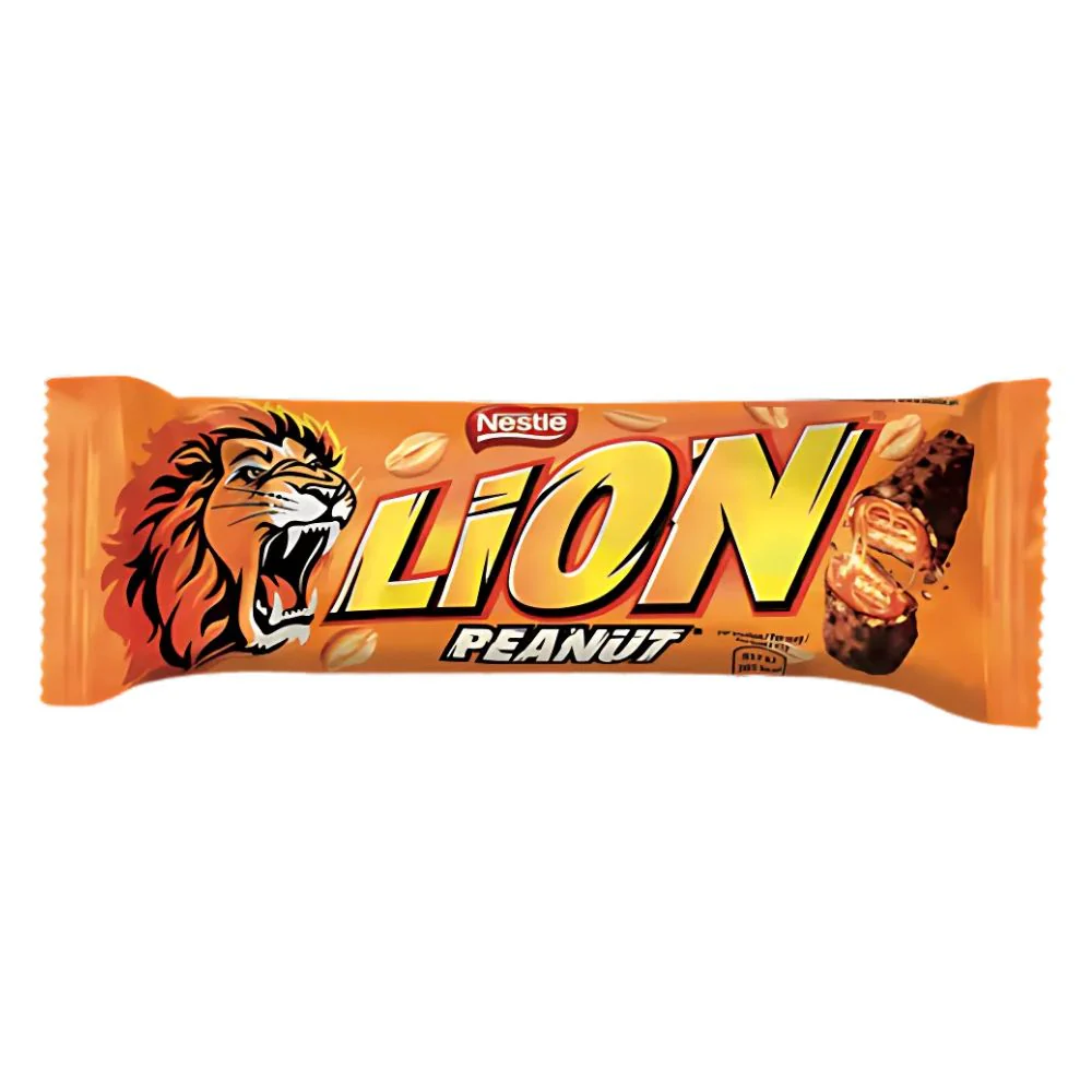 Lion Peanut, barretta di cioccolato con arachidi e caramello da 41g