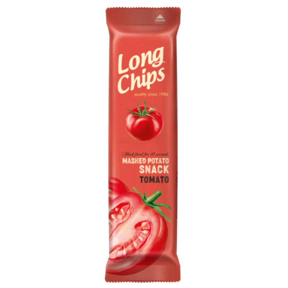 Long Chips Tomato, patatine lunghe al gusto di pomodoro da 75g