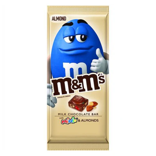 M&M's Almond Bar, barretta di cioccolato ripiena di mandorle ed m&m's da 110,6g
