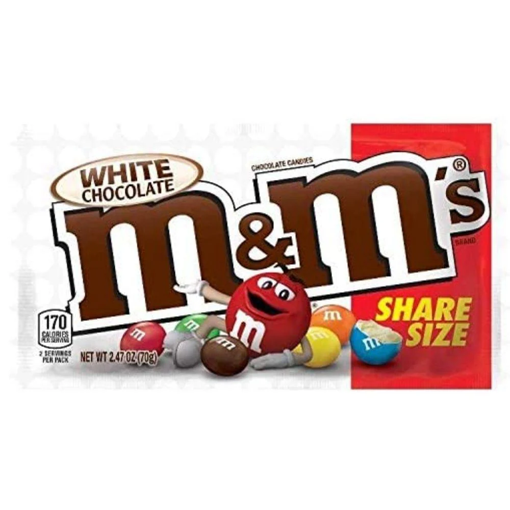 M&M's White Chocolate Share Size, m&m's al cioccolato bianco da 70g