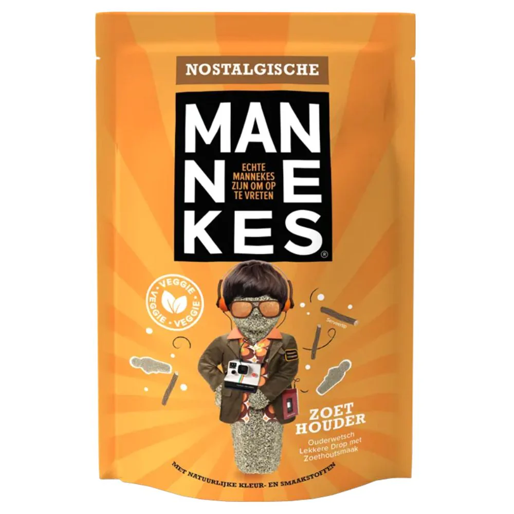 Mannekes Nostalgische, liquirizie zuccherate da 100g