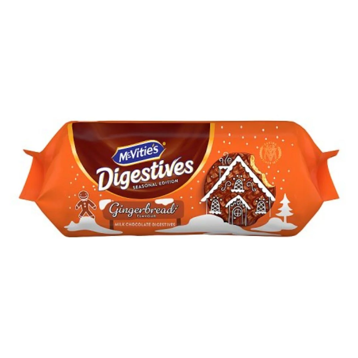 Mcvities Digestives Gingerbread, biscotto al pan di zenzero rivestito da cioccolato al latte da 243g
