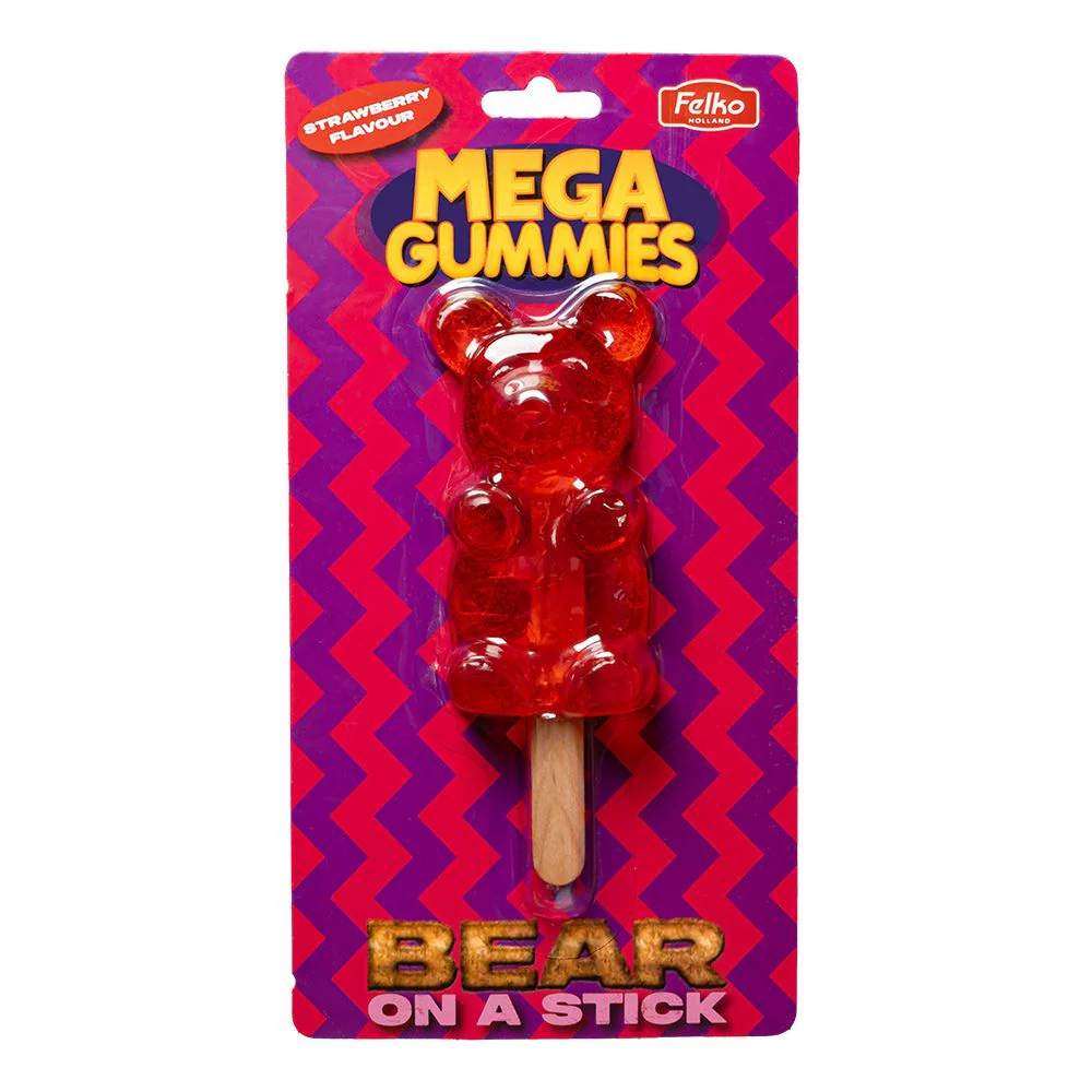Mega Gummies Bear On A Stick, caramella gommosa gigante dalla forma di orso da 120g