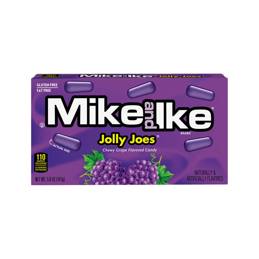 Mike and Ike Jolly Joes Chewy Grape Flavored, caramelle al gusto uva da 141g