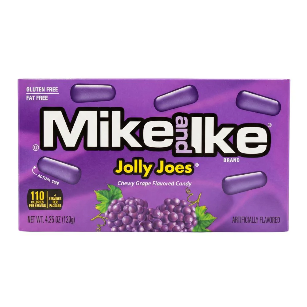 Mike and Ike Jolly Joes Grape, caramelle al gusto d'uva da 120g