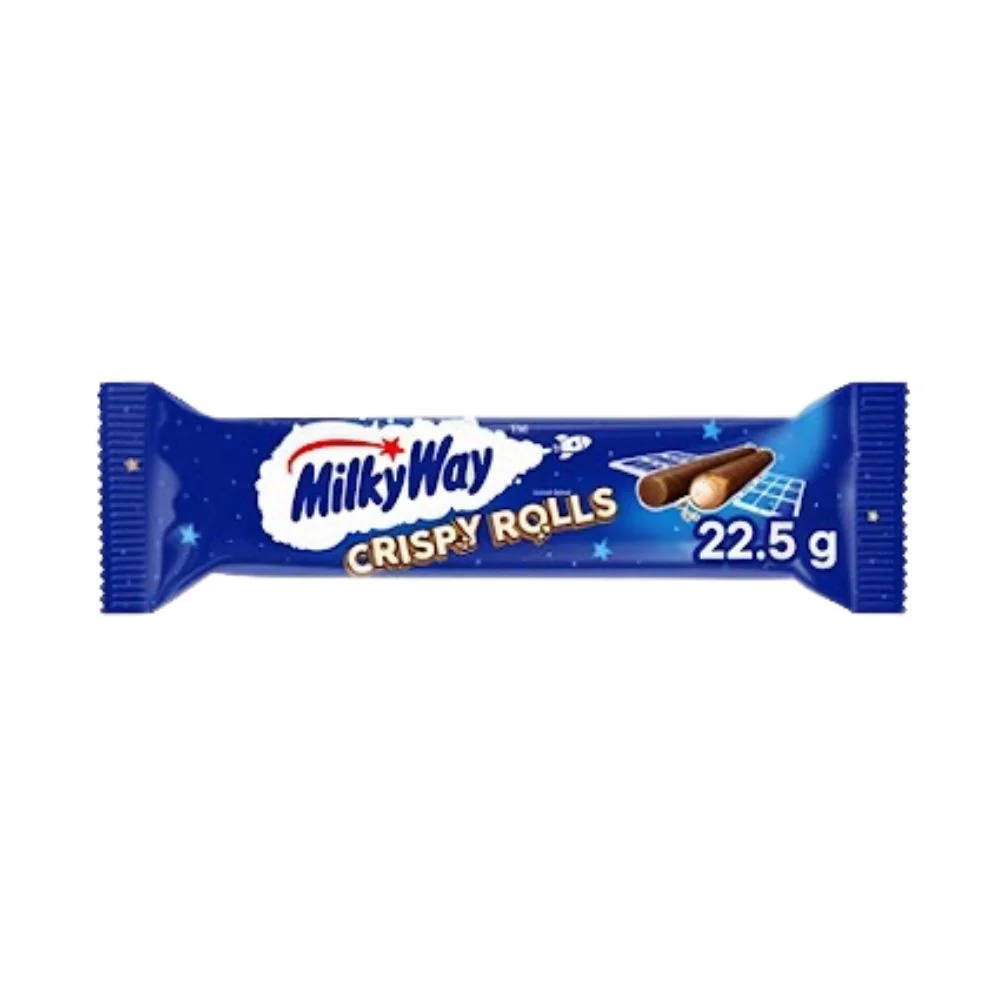 Milkyway Crispy Rolls, wafer con ricoperte di cioccolato al latte da 22,5g