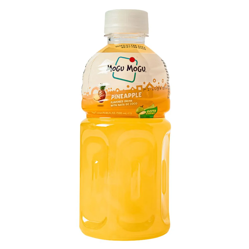 Mogu Mogu Pineapple Juice, bevanda al succo d'ananas e Nata de Coco da 320ml