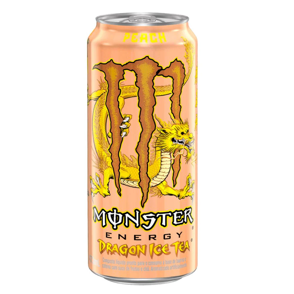 Monster Dragon Ice Tea Peach, energy drink alla pesca da 473ml