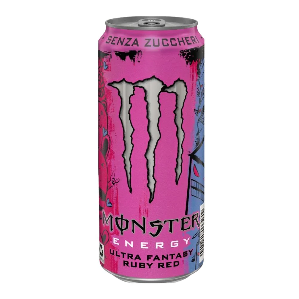 Monster Energy Ultra Fantasy Ruby Red, bevanda energetica al gusto di agrumi con nata de cocco da 500ml