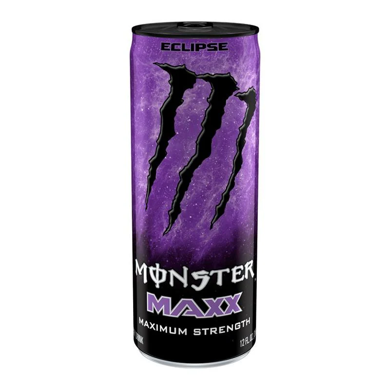 Monster Maxx Eclipse, energy drink all'uva da 355 ml