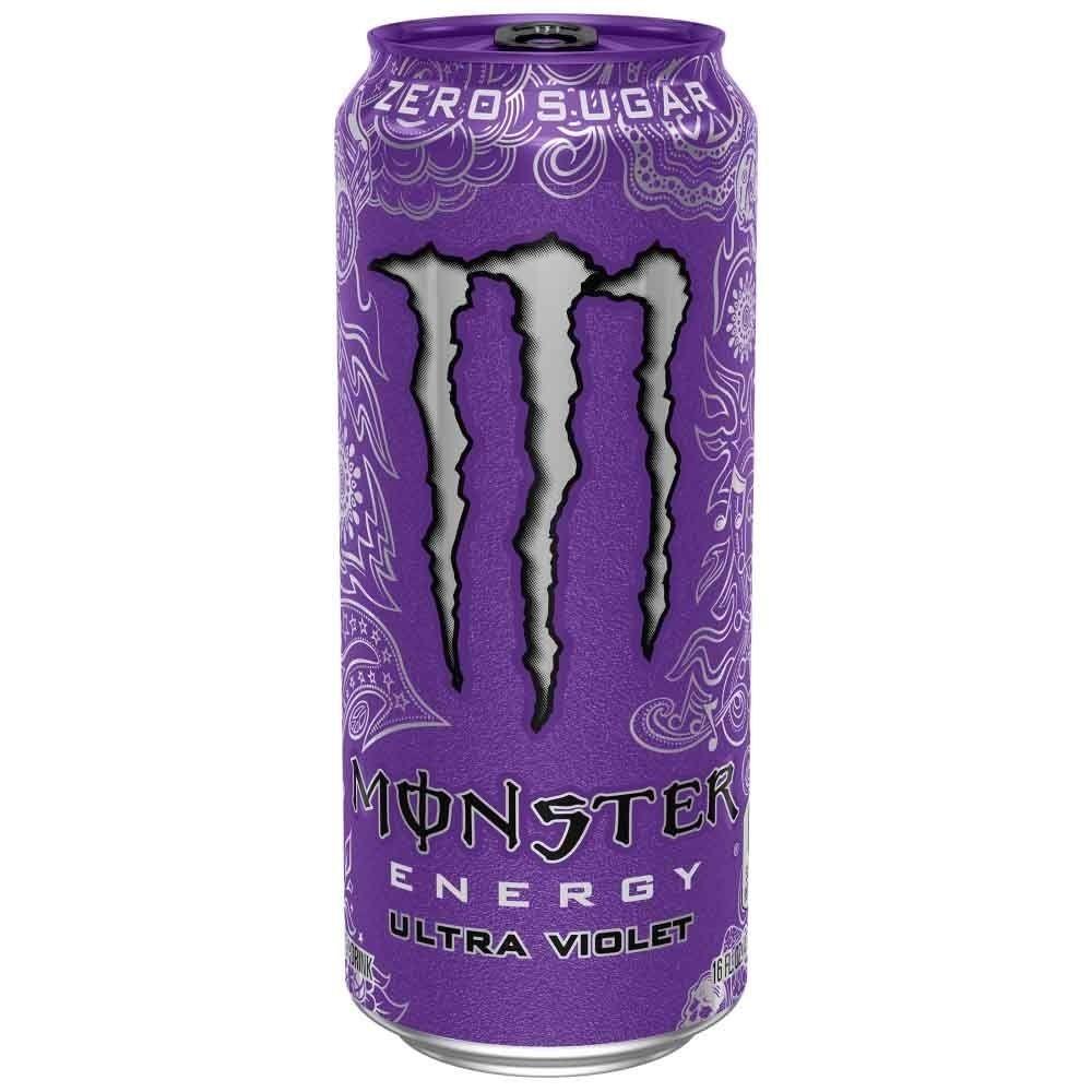 (Monster non da collezione, danneggiata) Monster Energy Ultra Violet, energy drink all'uva da 500 ml