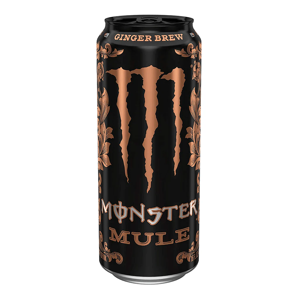 (Monster non da collezione, danneggiata) Monster Mule Ginger Brew, energy drink al lime e zenzero da 500 ml