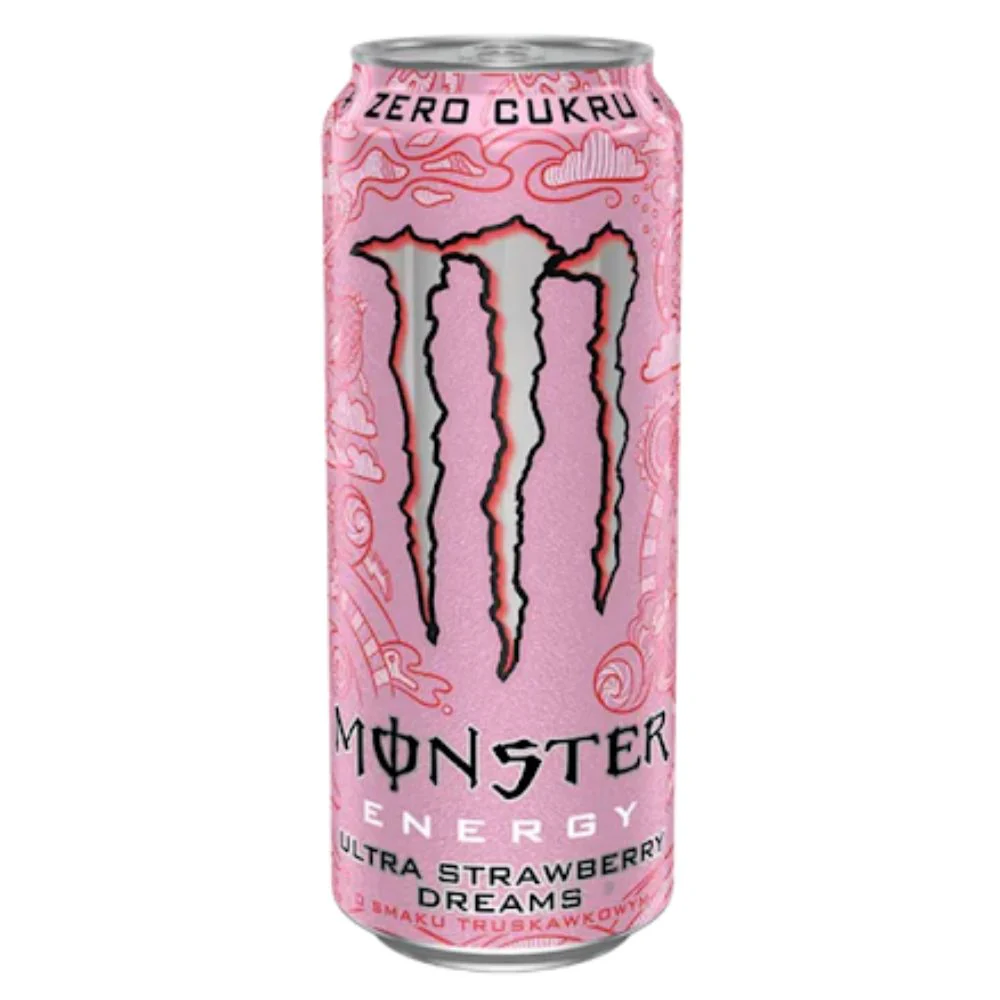 Monster Ultra Strawberry Dreams, bevanda energetica al gusto di fragola da 500ml
