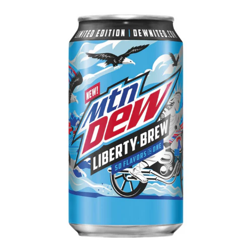 Mountain Dew Limited Edition Liberty Brew, bevanda al limone da 330 ml