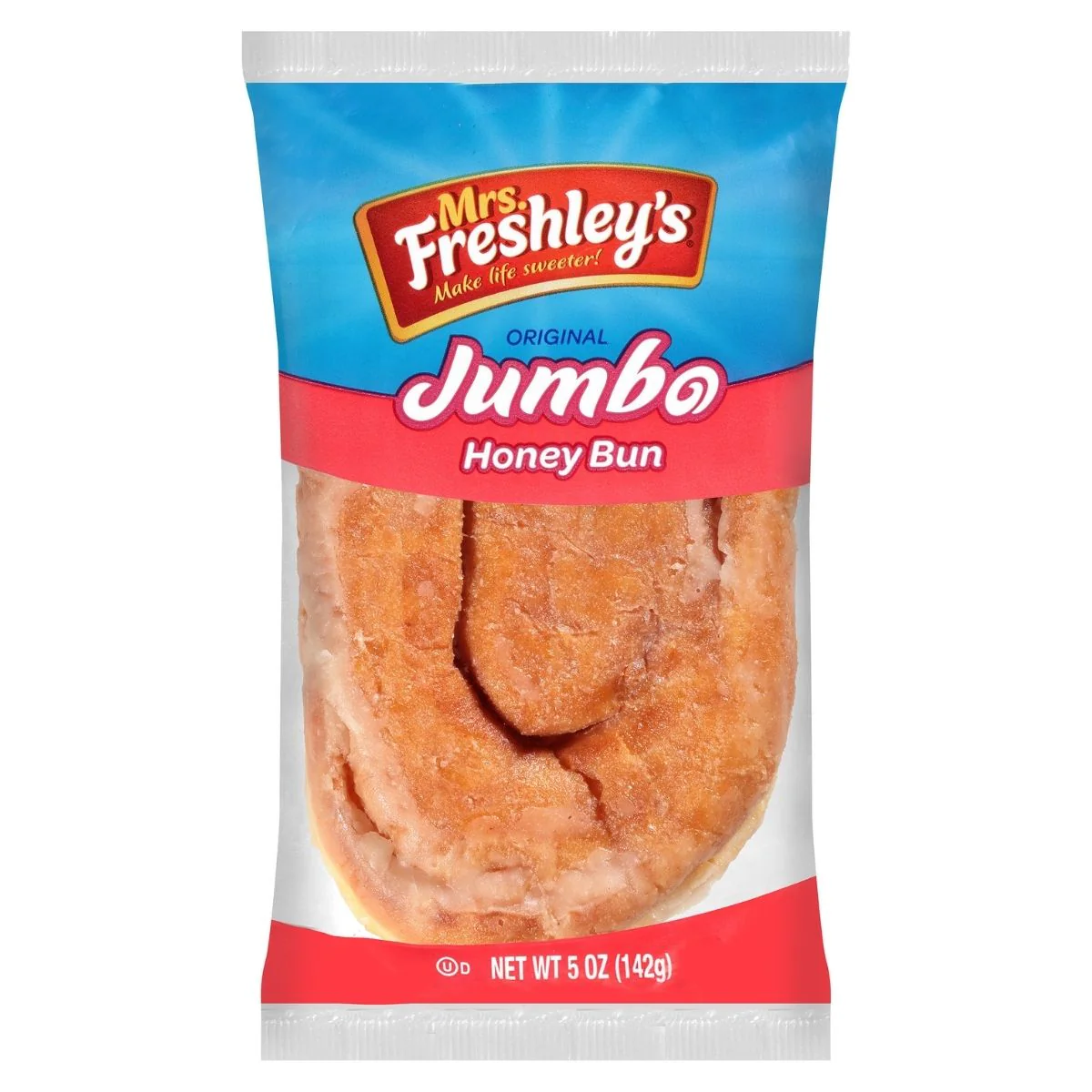 Mrs. Freshley's Original Jumbo Honey Bun, ciambelle rivestite di zucchero e miele da 142g