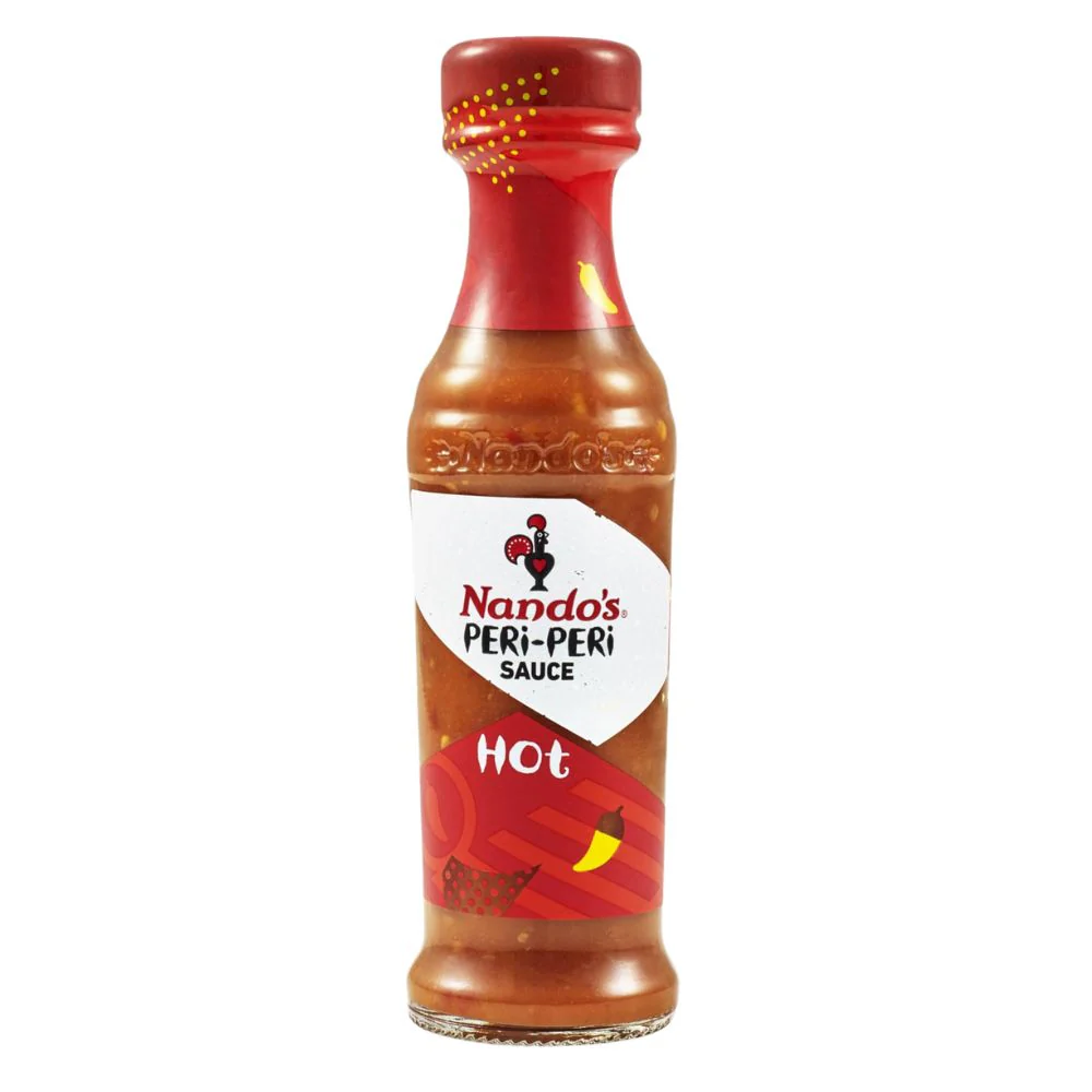 Nando's Peri Peri Hot Sauce, salsa peri peri piccante da 250g