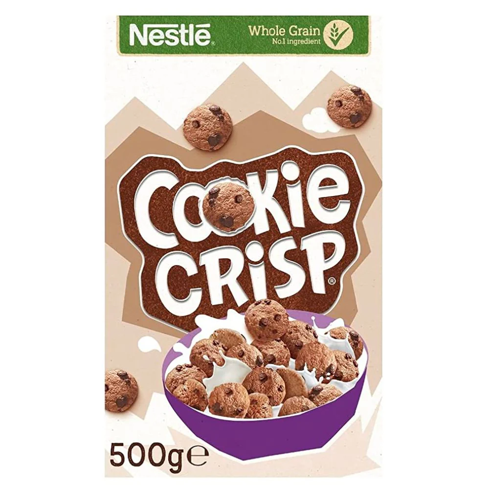 Nestlè Cookie Crisp, cereali al gusto biscotto con gocce di cioccolato da 500g