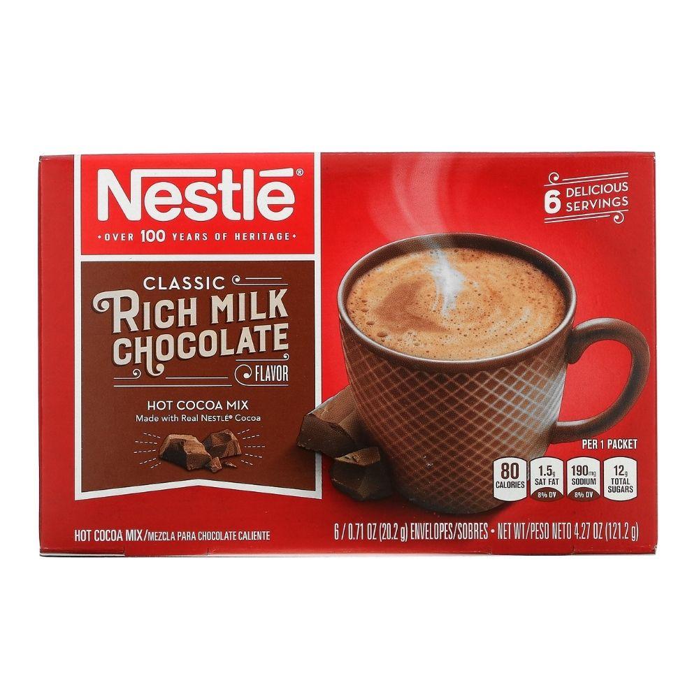 Nestlé Hot Cocoa Classic Rich Milk Chocolate, preparato per cioccolata calda al latte da 121.2g