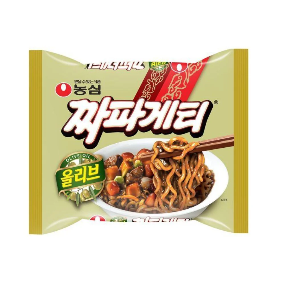 Nongshim Instant Chapagnetti, noodles al gusto di salsa di soia nera da 121g