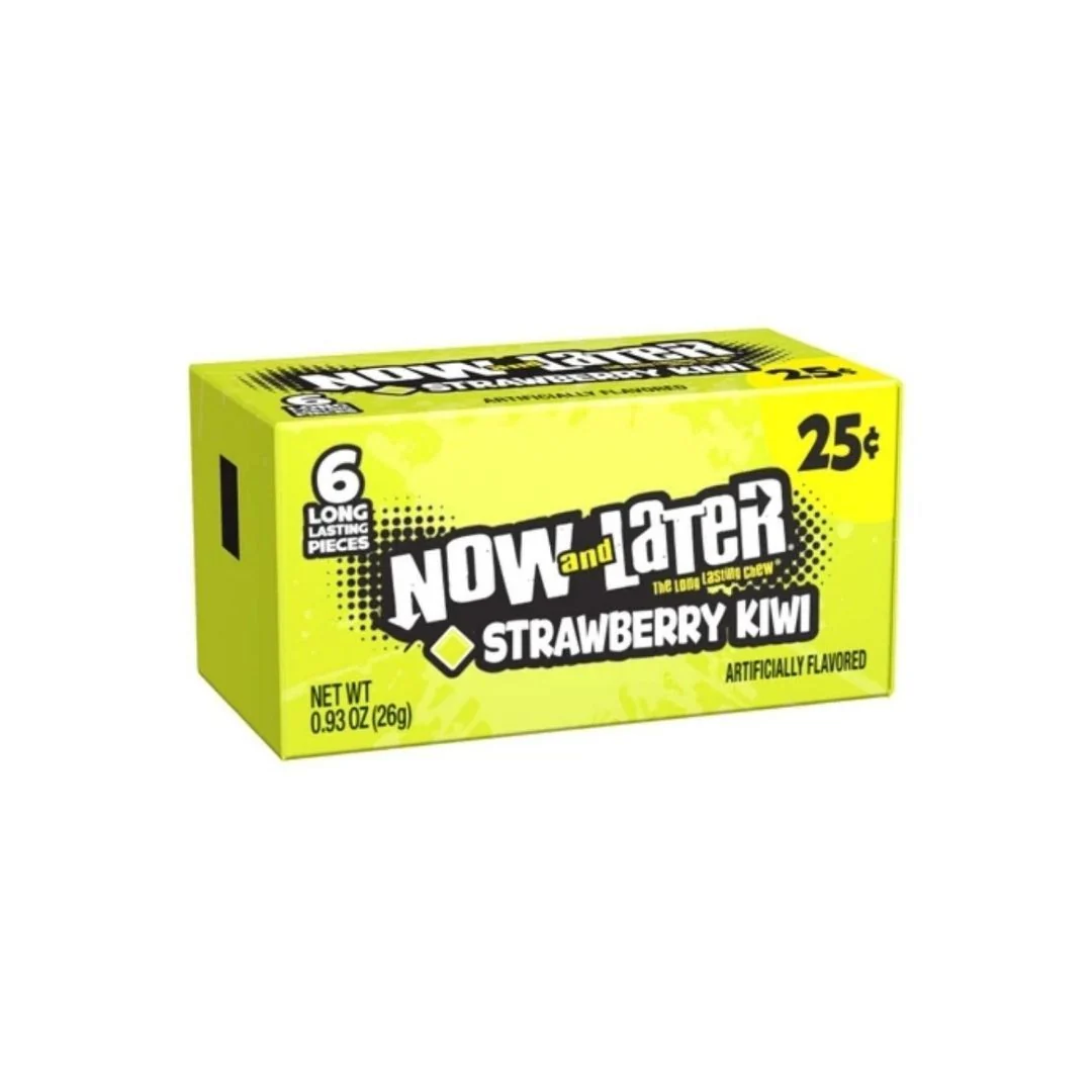 Now Later Strawberry Kiwi, caramelle alla fragola e kiwi da 26g