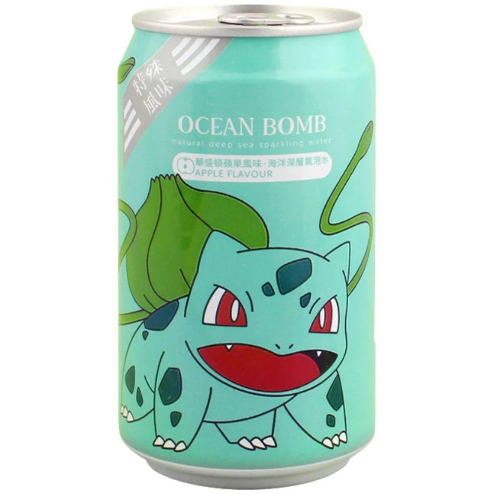 Ocean Bomb Pokemon Bulbasaur, bevanda alla mela da 355ml