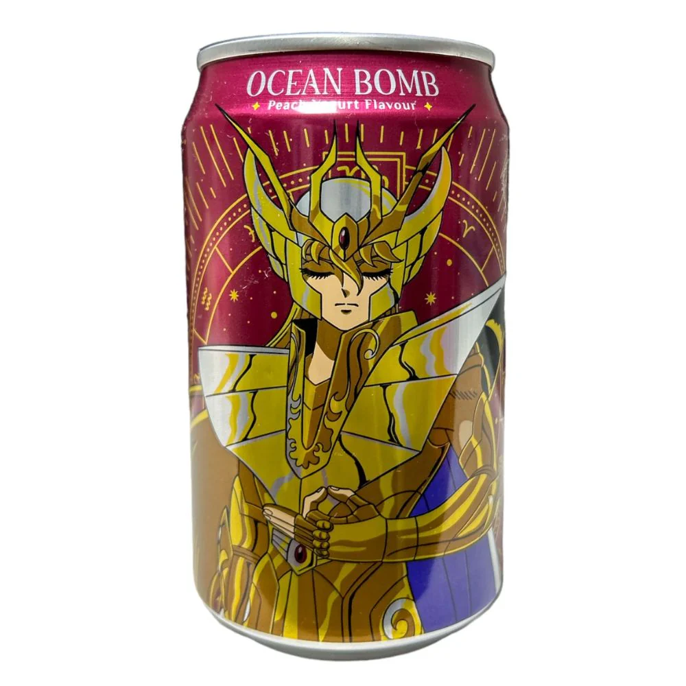 Ocean Bomb Cavalieri dello Zodiaco Shaka della Vergine, bevanda al gusto di yogurt alla pesca da 330ml