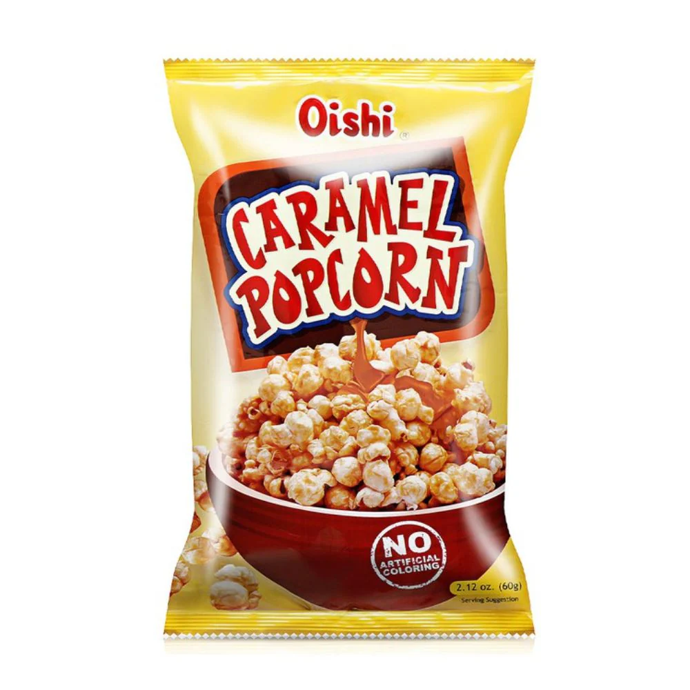 Oishi Caramel Popcorn, pop corn al caramello da 60g