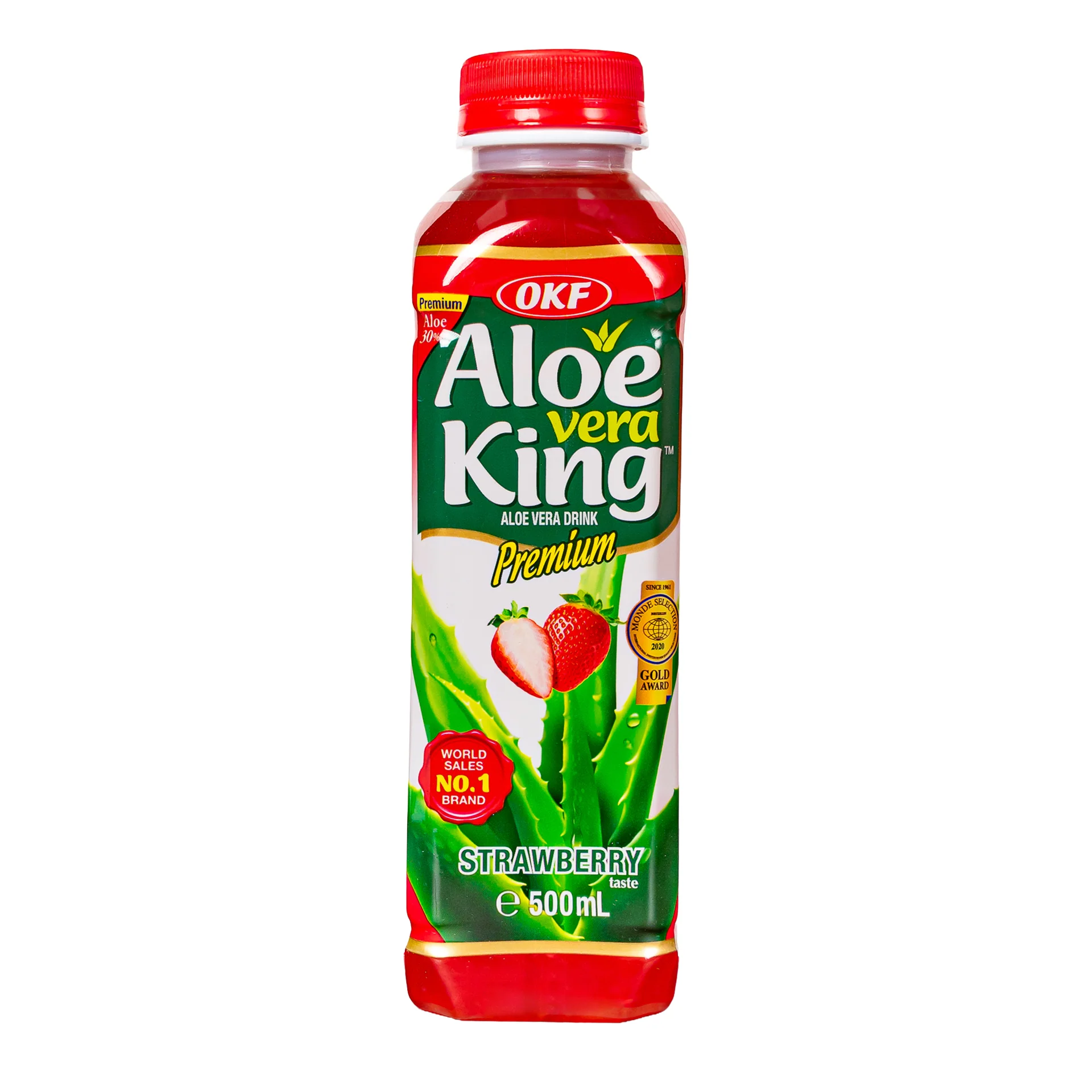 OKF Aloe Vera King Strawberry, bevanda aloe vera al gusto di fragola da 500ml