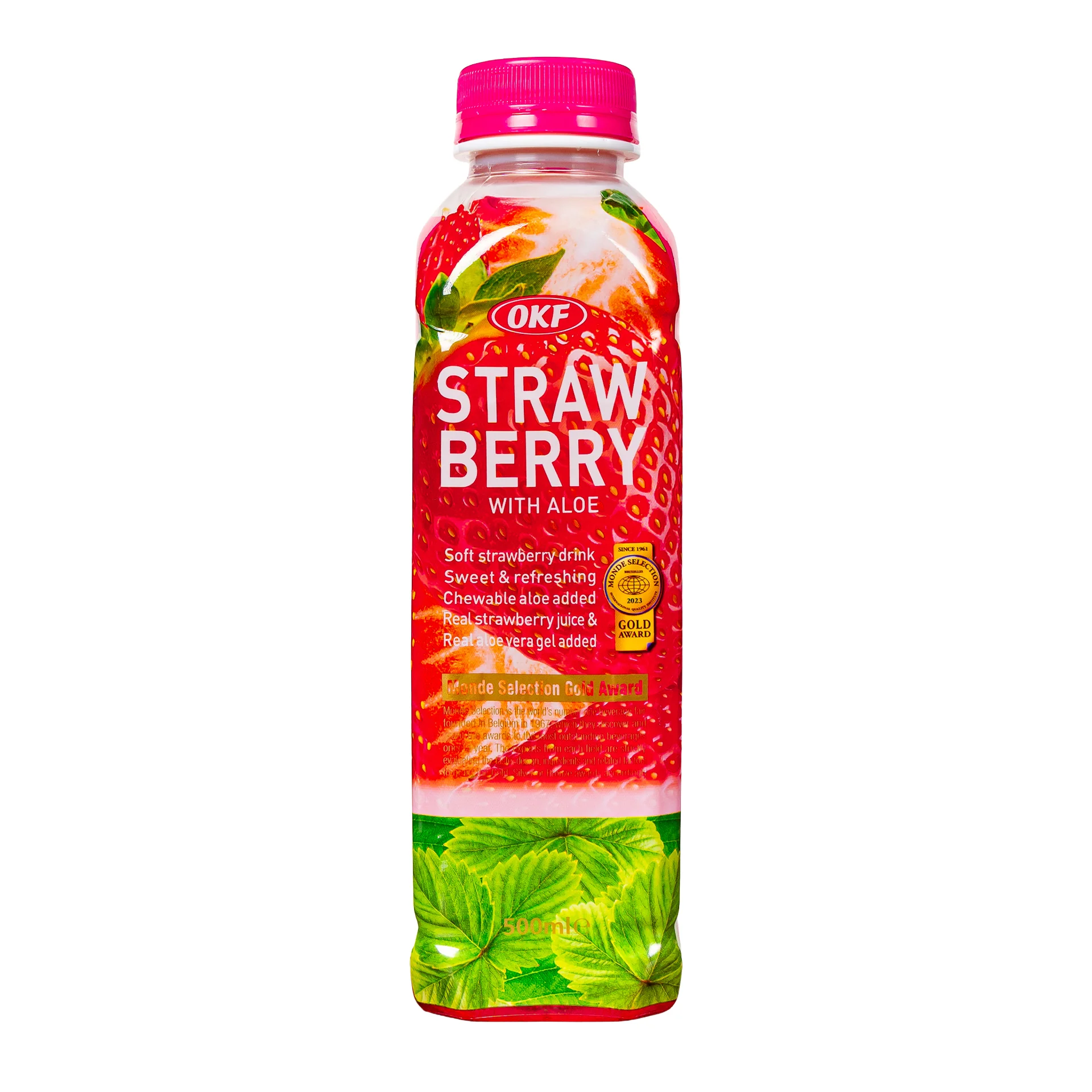 OKF Strawberry With Aloe, bevanda idratante al gusto di fragola e aloe da 500ml