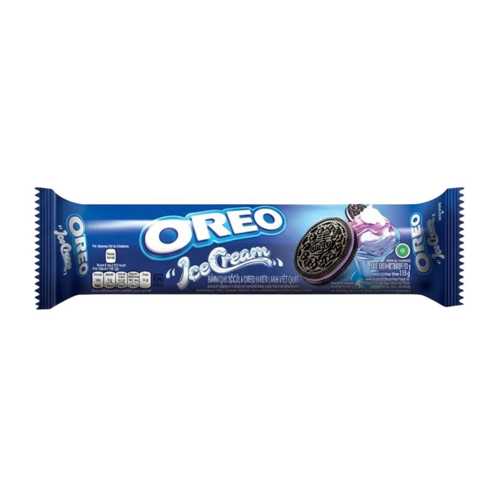 Oreo Ice Cream Blueberry, biscotti con crema al gusto di lampone da 110,4g