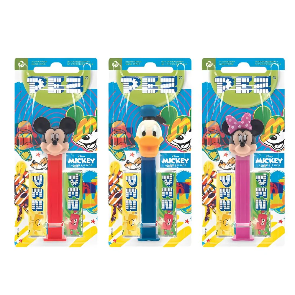 Pez Mickey & Friends, caramelle al gusto di frutta e personaggio a sorpresa da 17g
