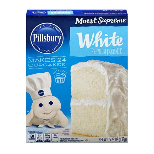 Pillsbury Moist Supreme White, preparato per torta bianca alla vaniglia da 432g