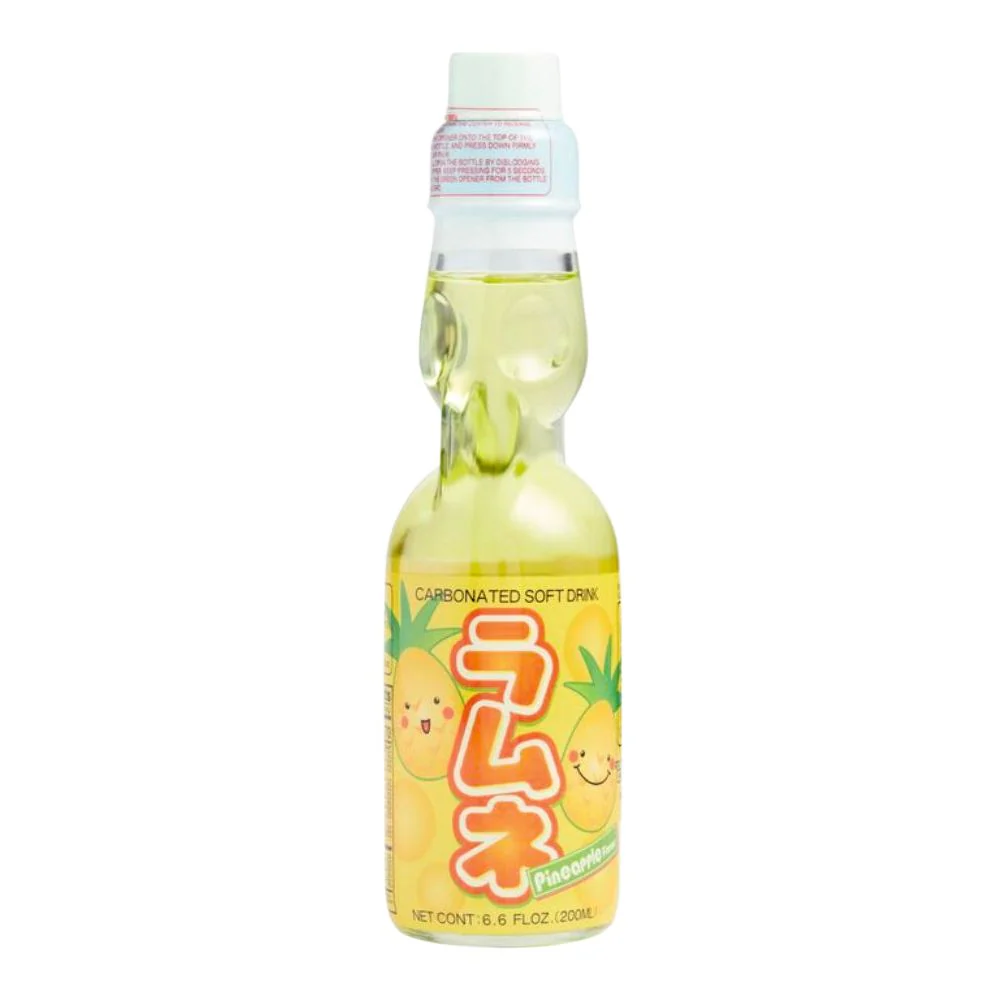 Hata Ramune Pineapple Soda, bevanda gassata al gusto di ananas da 200ml