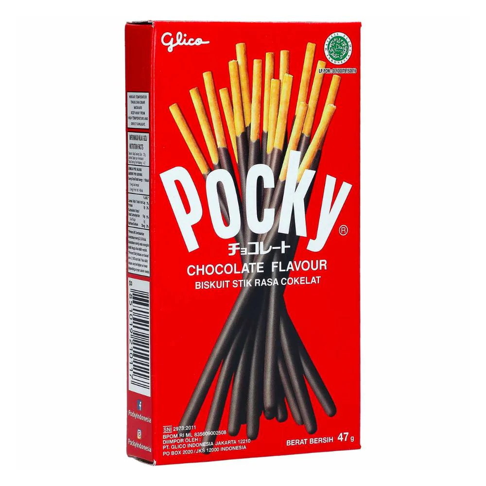 Pocky Chocolate Flavour, biscotti ricoperti di crema al cioccolato da 47g