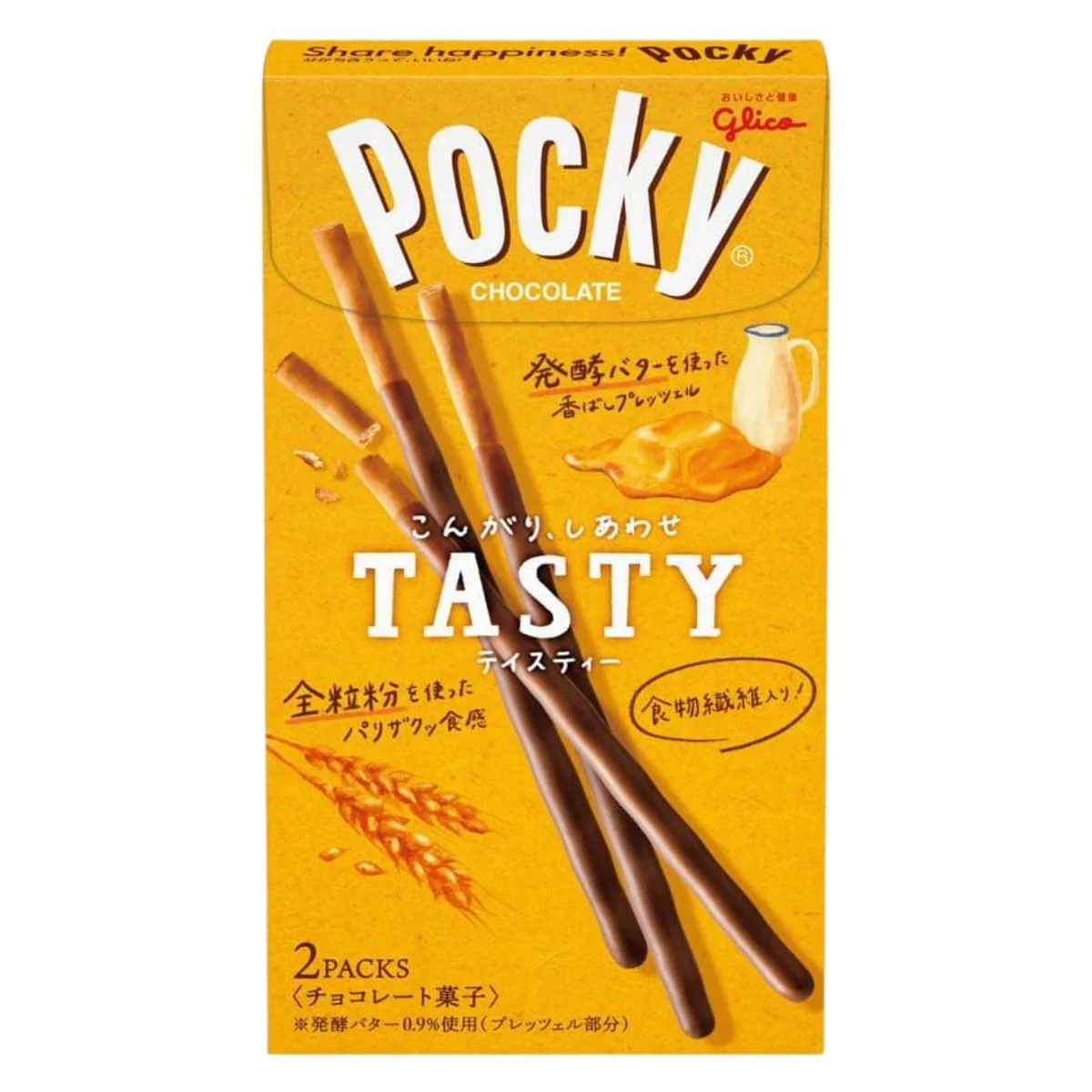 Pocky Tasty Butter, biscotti ricoperti di crema al burro d'arachidi da 39g