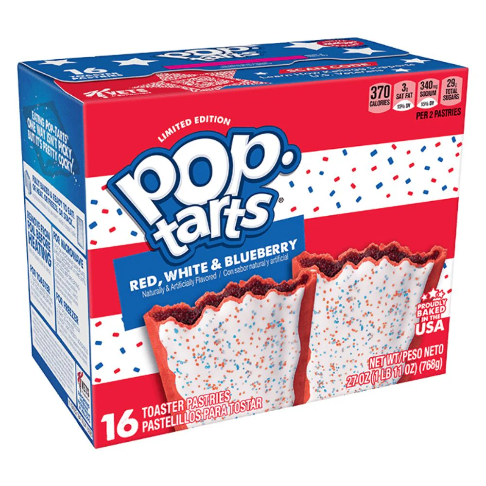 Pop Tarts Red White & Blueberry, biscotti ai frutti di bosco da 768g