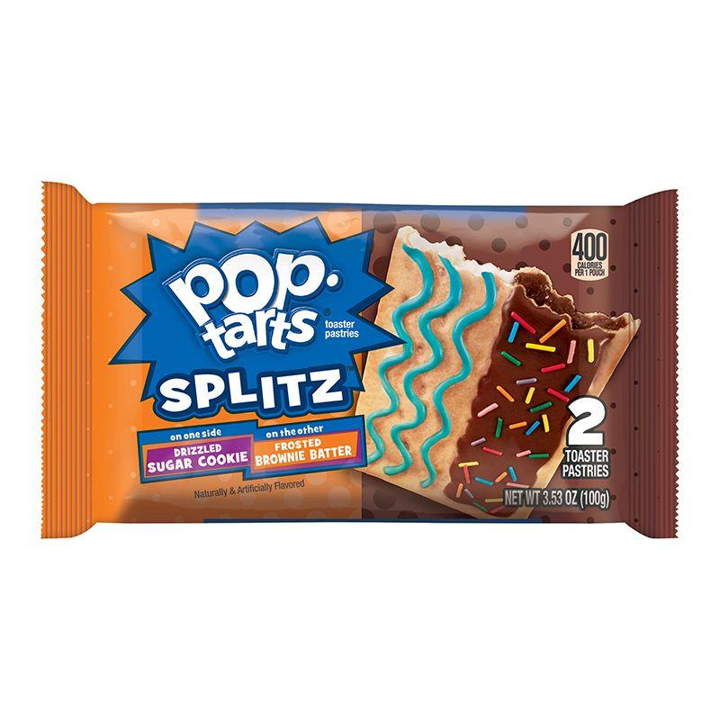 Pop Tarts Splitz Sugar Cookie Brownie Batter, biscotti ripieni di crema brownie e zucchero da 100g