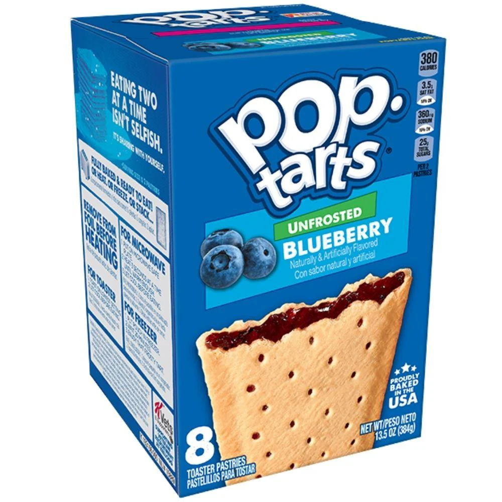 Pop Tarts Unfrosted Blueberry, biscotti ai mirtilli da 384g