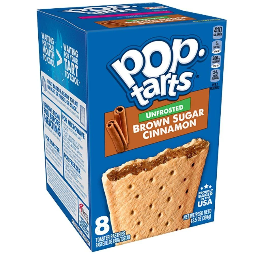 Pop Tarts Unfrosted Brown Sugar Cinnamon, biscotti alla cannella da 384g