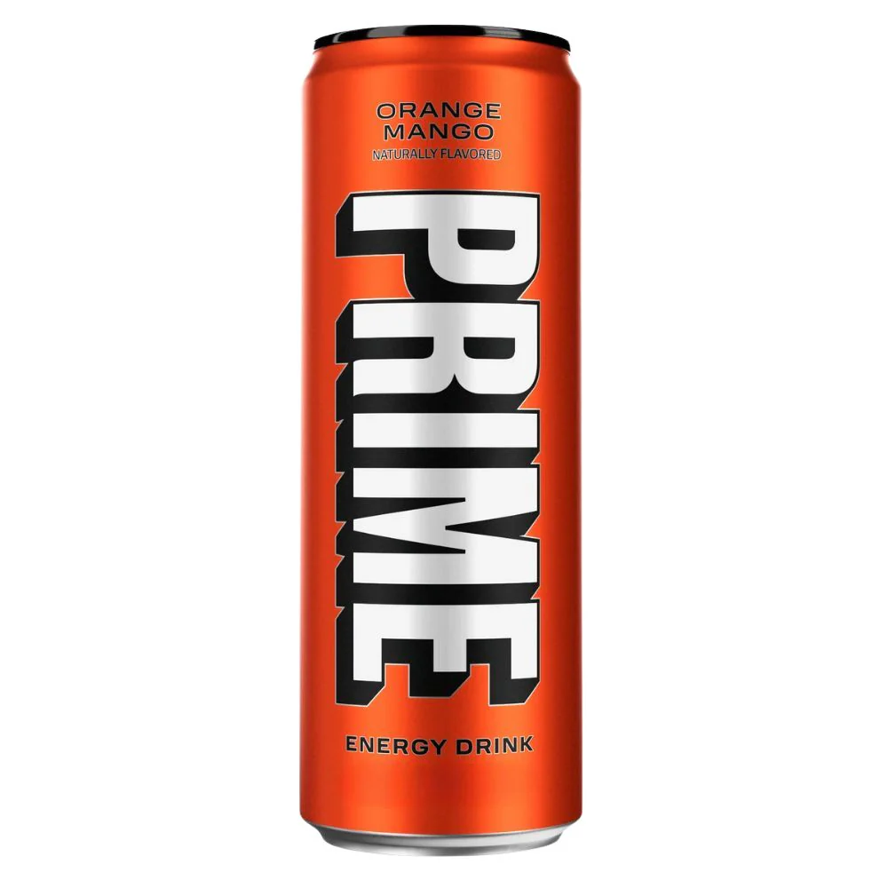 Prime Energy Orange Mango, energy drink di Logan Paul al gusto di arancia e mango da 330ml
